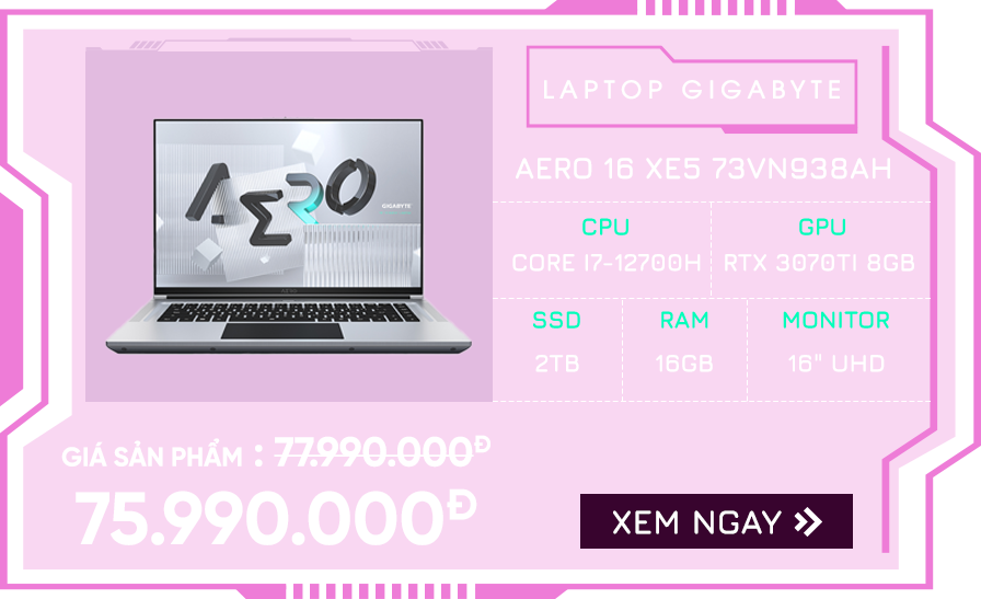 Laptop Gigabyte AERO 16 XE5 73VN938AH