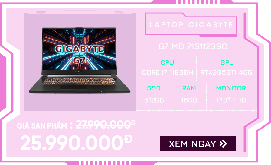 Laptop Gigabyte Gaming G7 MD 71S1123SO