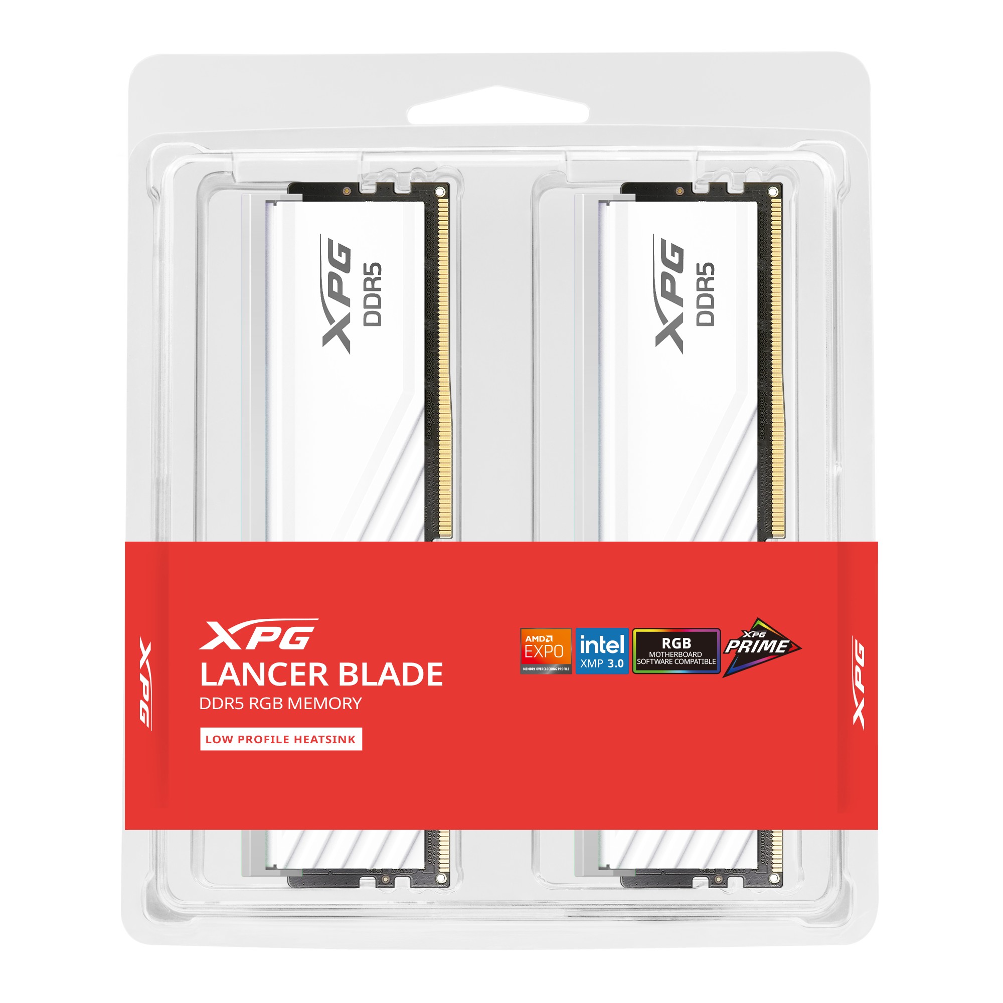 Ram Adata Lancer Blade White 32GB (2x16GB) DDR5 6000Mhz 