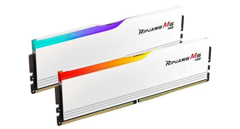 RAM G.Skill Ripjaws M5 RGB DDR5 32GB (16GBx2) 5200MHz (F5-5200J4040A16GX2-RM5RW, M&agrave;u Trắng)