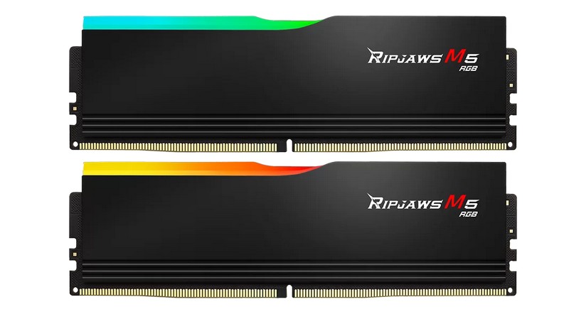 RAM G.Skill Ripjaws M5 RGB DDR5 32GB (16GBx2) 5200MHz (F5-5200J4040A16GX2-RM5RK, M&agrave;u Đen)