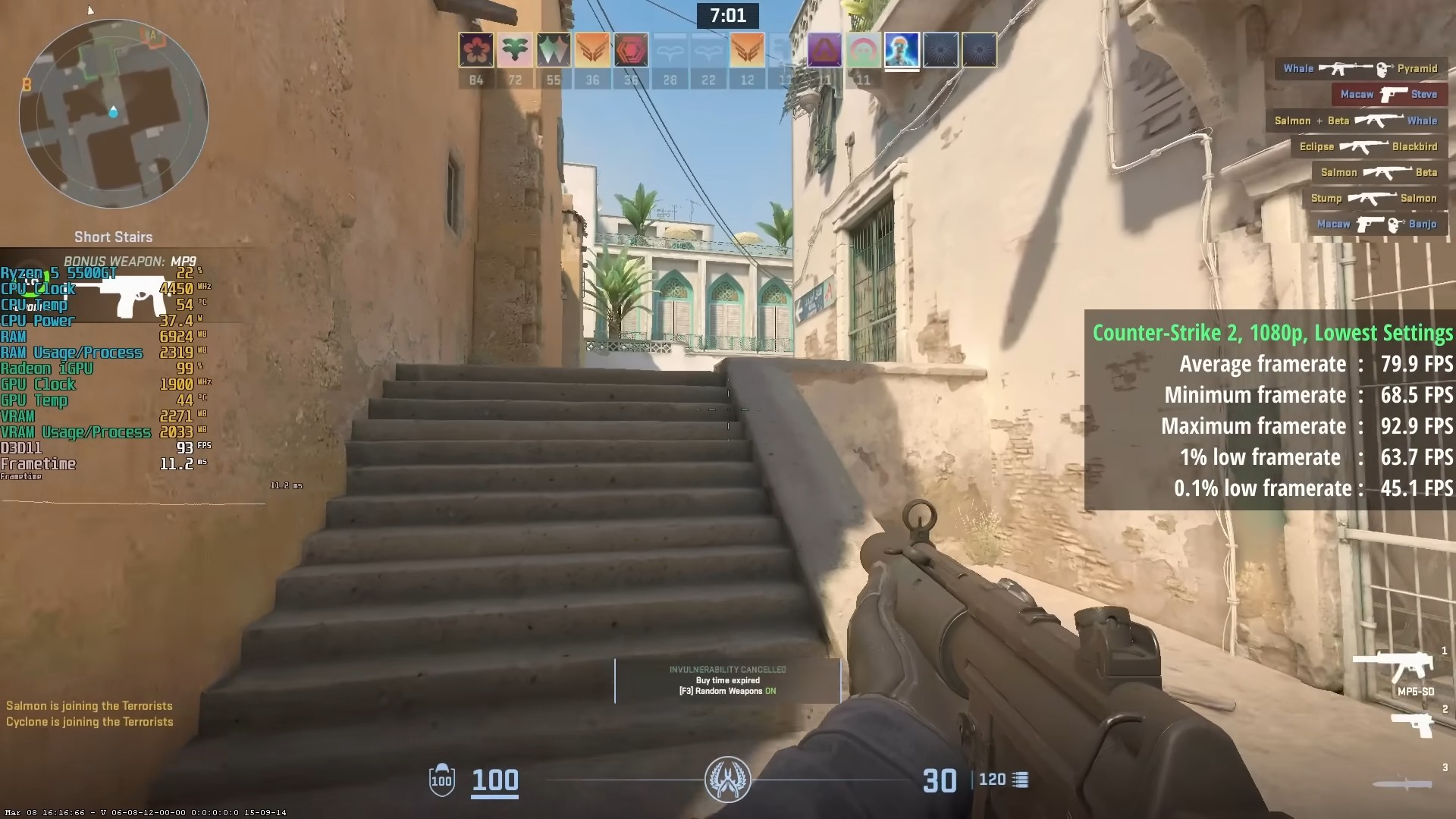 Ryzen 5 5500 GT Test Game CS2