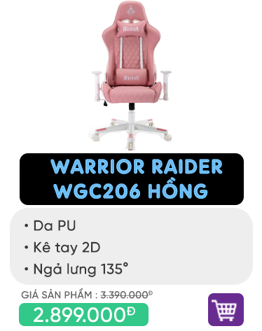 Ghế Warrior Raider WGC206 Hồng