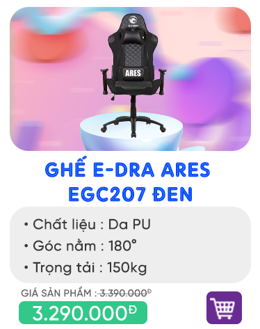 Ghế E-DRA Ares EGC207 Đen