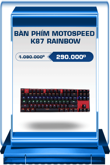 Bàn phím MotoSpeed K87 TKL Mechanical Rainbow LED (K87X)