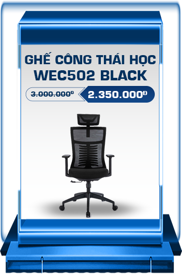 Ghế công thái học ergonomic WARRIOR – Hero series – WEC502 Black