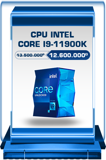 CPU Intel Core i9-11900K (8 Nhân 16 Luồng | 3.50 GHz Turbo 5.3GHz | 16M Cache | 125W)