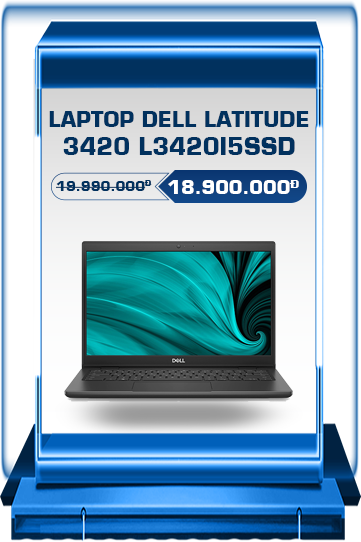 Laptop Dell Latitude 3420 L3420I5SSD (Core i5-1135G7 | 8GB | 256GB | Intel Iris Xe | 14.0 inch HD | Fedora | Đen)