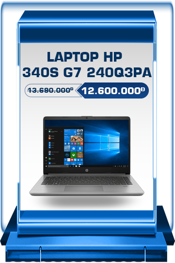 Laptop HP 340s G7 240Q3PA (i3-1005G1/4GB-RAM/256GB-SSD/14inch/HD/Win10H)