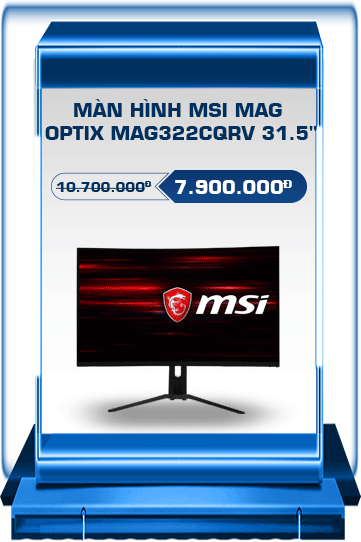 Màn Hình Cong MSI Optix MAG322CQRV (31.5inch | 2k | VA | 144Hz | 1ms | FreeSync)