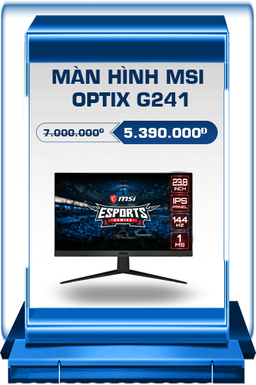 Màn Hình MSI Optix G241 (23.8inch/FHD/IPS/144Hz/1ms/FreeSync)