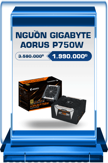 Nguồn máy tính Gigabyte AORUS P750W 80 Plus GOLD Modular