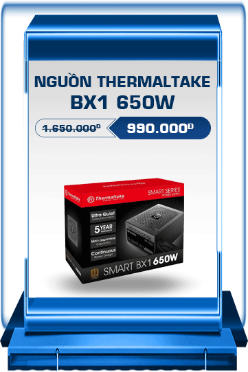 Nguồn Thermaltake Smart BX1 650W (80 PLUS Bronze/Active PFC)