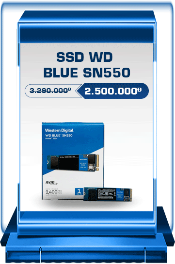 Ổ cứng SSD WD Blue SN550 1TB NVMe PCIe Gen3x4 WDS100T2B0C