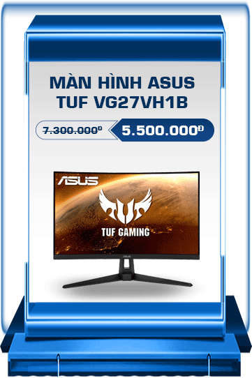 Màn Hình Cong Asus TUF GAMING VG27VH1B (27inch/FHD/VA/1500R/165Hz/1ms/FreeSync)