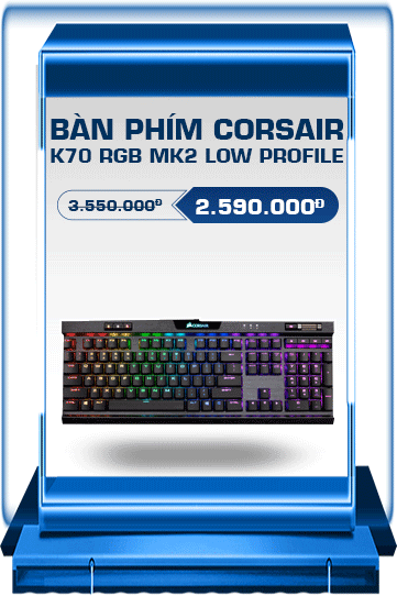 Bàn phím cơ Corsair K70 RGB MK2 Low Profile