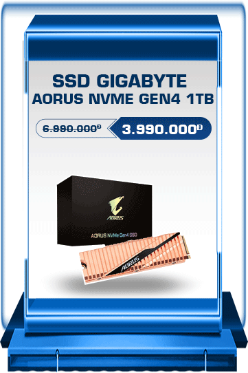 Ổ cứng SSD GIGABYTE AORUS NVMe Gen4 1TB - GP-ASM2NE6100TTTD