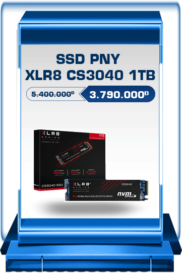 Ổ Cứng SSD PNY XLR8 CS3040 M.2 2280 NVMe PCIe Gen 4x4, 1TB M280CS3040-1TB-RB