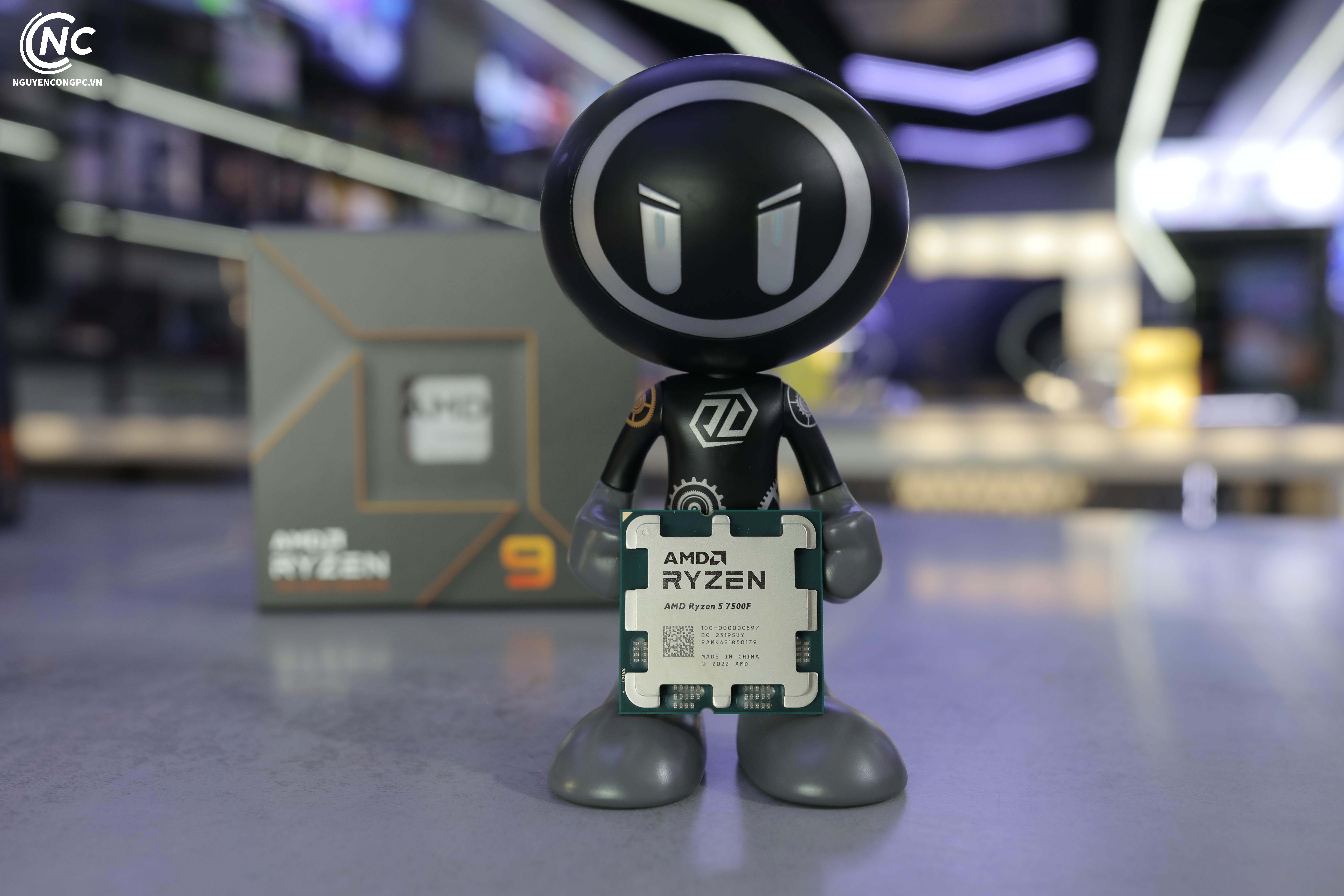 CPU AMD Ryzen 5 7500F TRAY NEW Ch&iacute;nh h&atilde;ng (3.7GHz Boost 5.0GHz, 6C/12T, 32MB Cache, AM5)