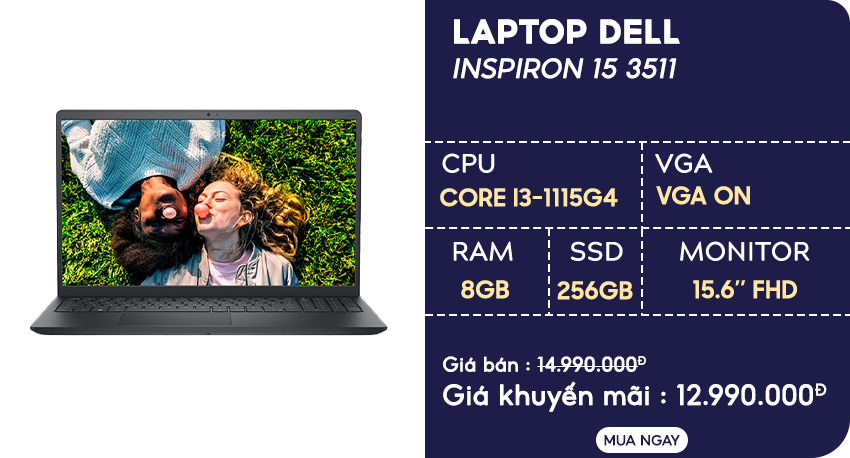 Laptop Dell Inspiron 15 3511 P112F001EBL