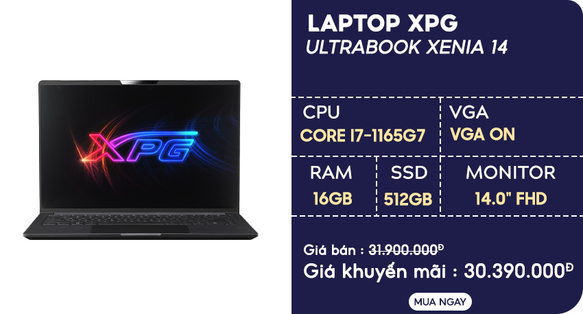 Laptop XPG Ultrabook Xenia 14 i7