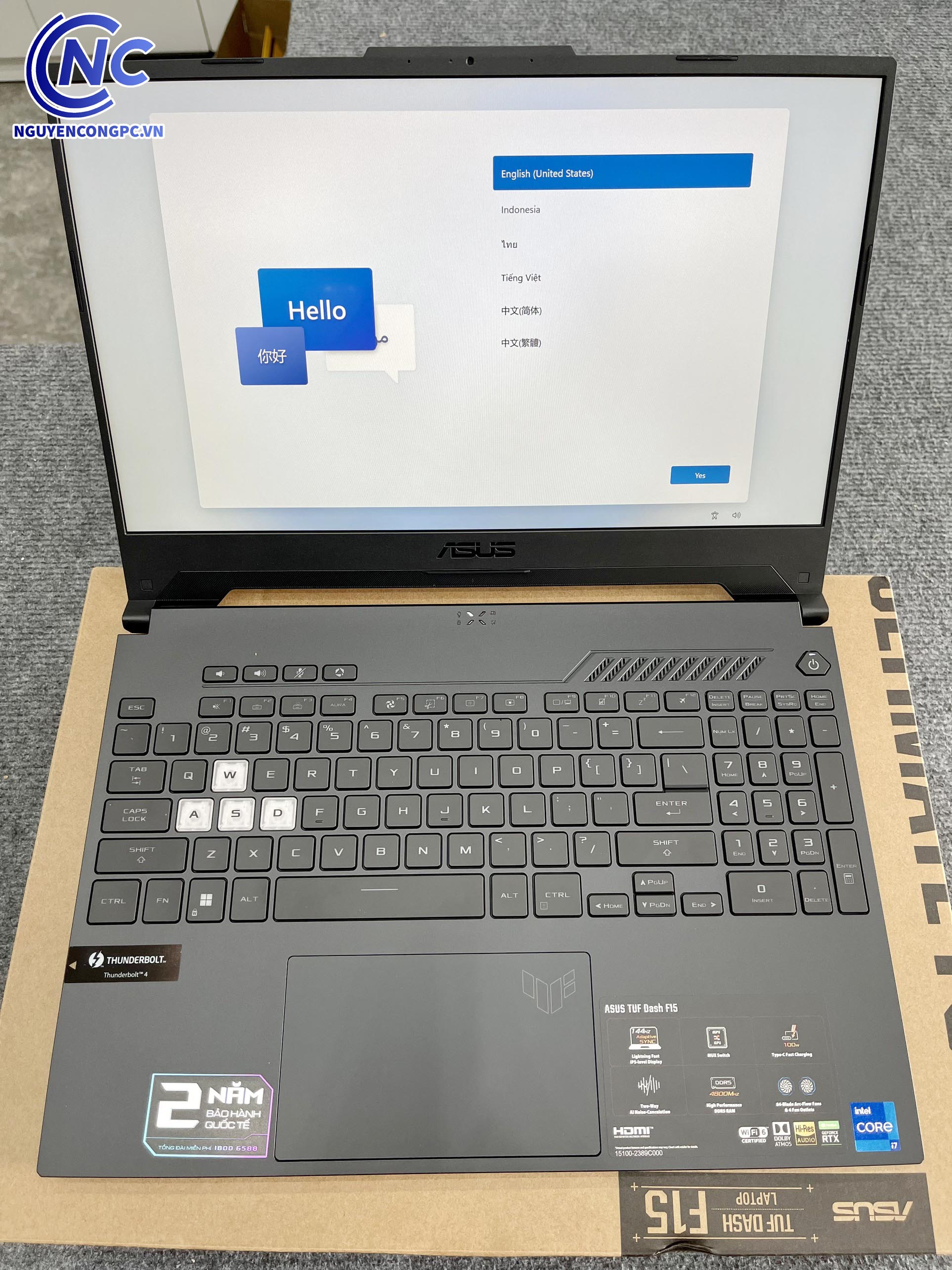Laptop ASUS TUF DASH FX517ZM-HN480W