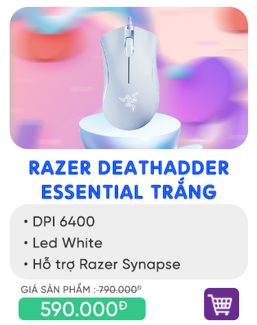 Chuột Razer DeathAdder Essential Trắng