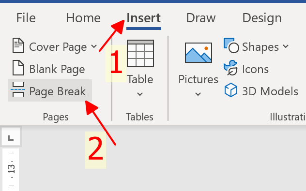 Cách ngắt trang trong Word