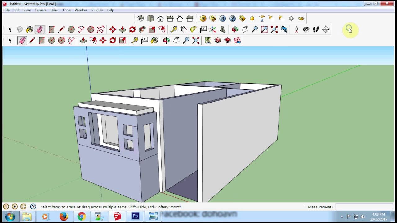 thiet ke nha tren sketchup