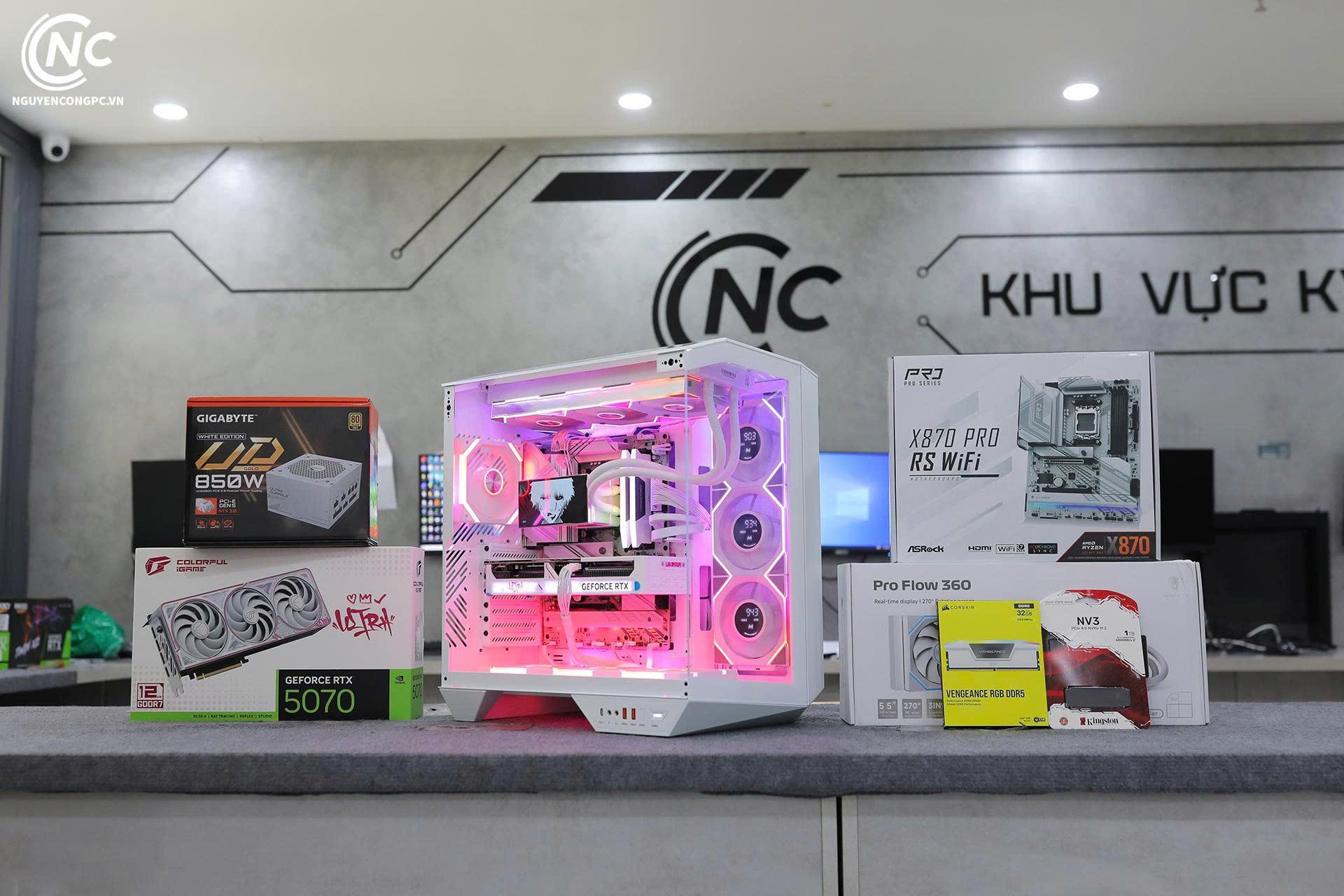 PC Ryzen 7 7800X3D RTX 5070 12GB chơi game AAA 1440p mượt 