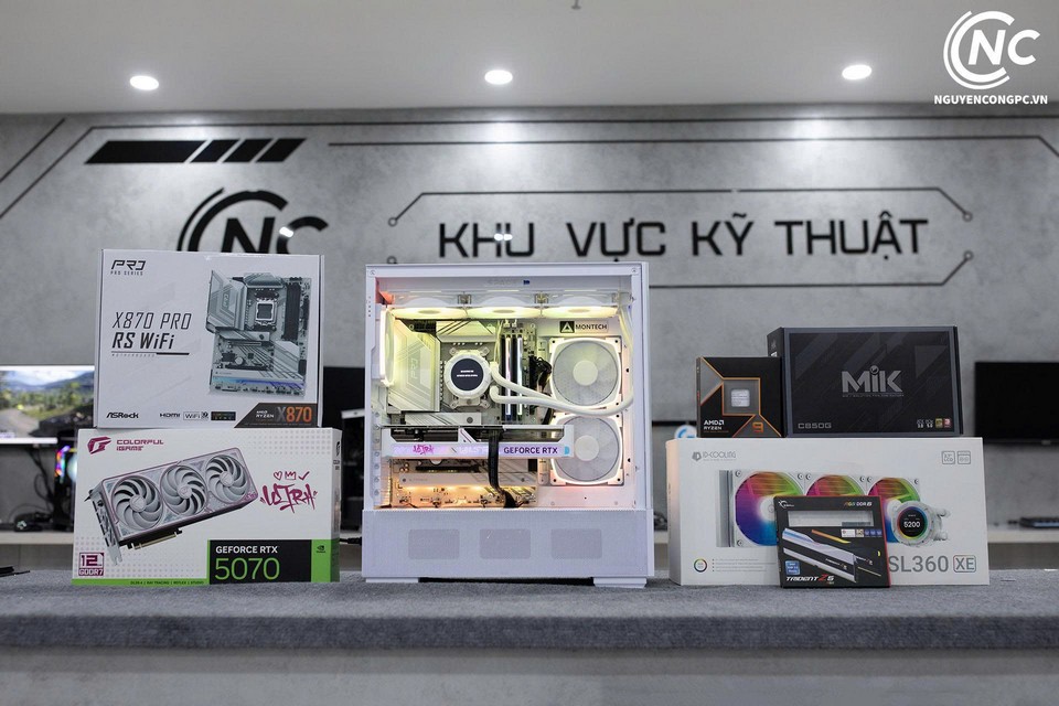  Ryzen 9 9950X RTX 5070 12GB chơi game kiêm dựng render