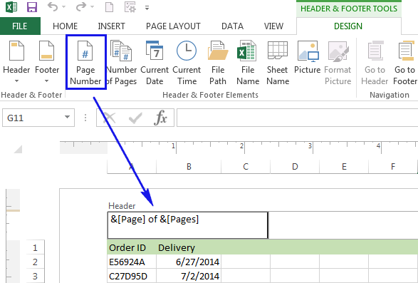 đánh số trang excel NCPC 