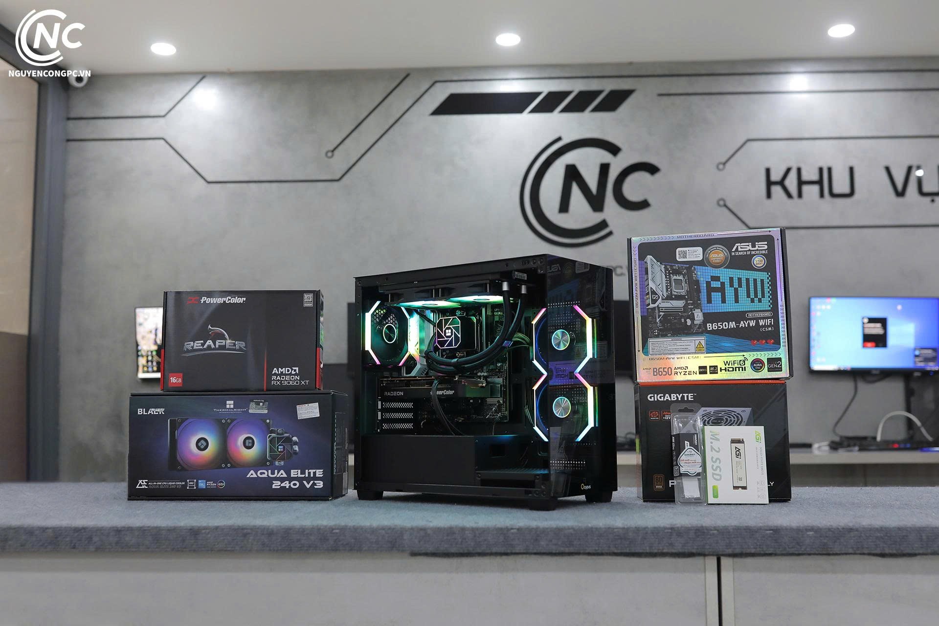 Bộ PC Gaming Ryzen 5 7500F, RAM 16GB, RX 9060 XT 16GB