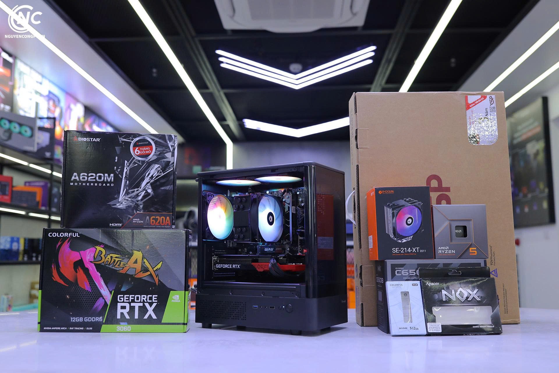 Bộ PC Gaming Ryzen 5 7500F, RAM 16GB, RTX 5050 8GB