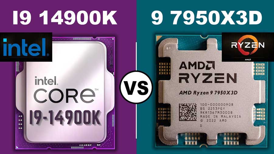AMD Ryzen 9 7950X3D tỏ ra lép vế hơn so với Intel Core i9-14900K khi chơi game