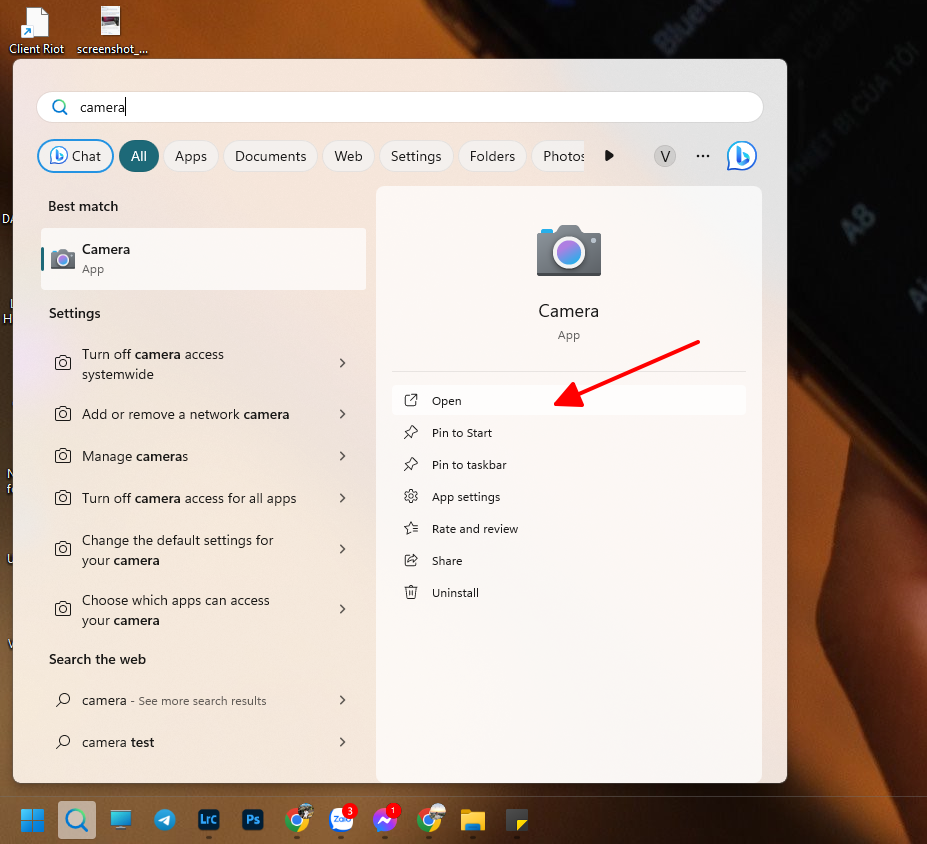 Hướng dẫn cách bật camera trên laptop Win 10 và Win 11