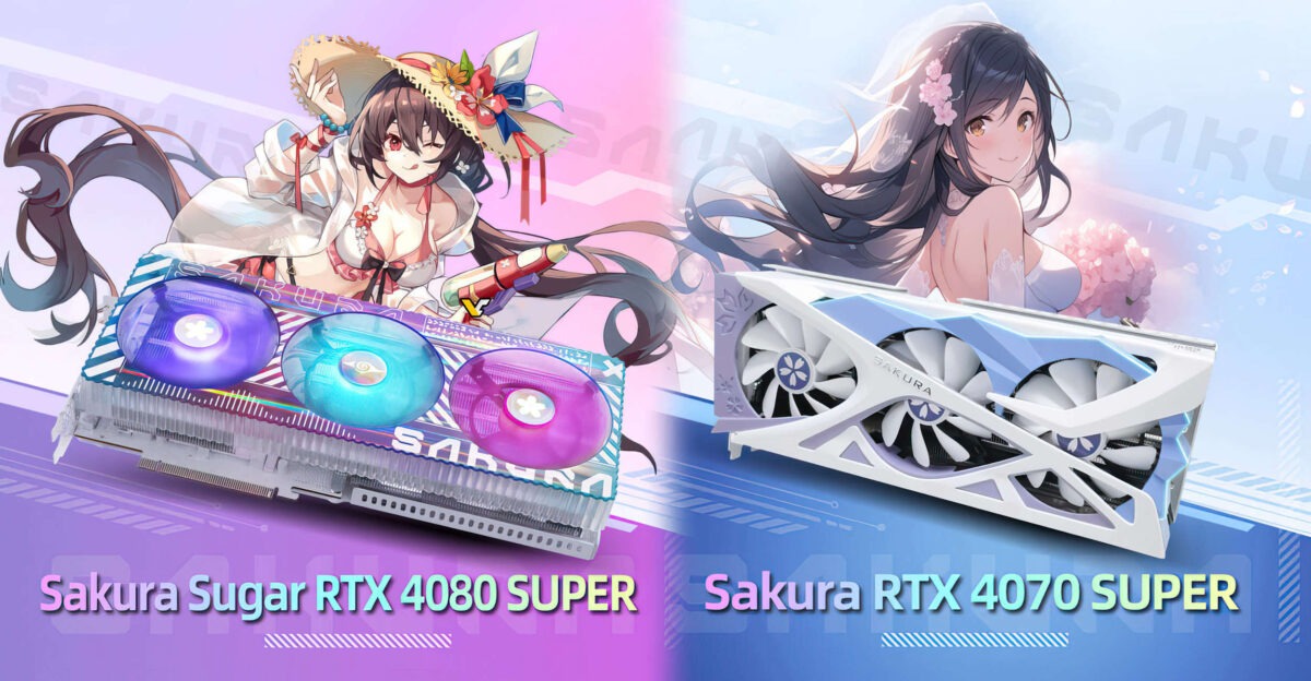 YESTON giới thiệu Card đồ họa Sakura RTX 40 SUPER với phiên bản màu trắng