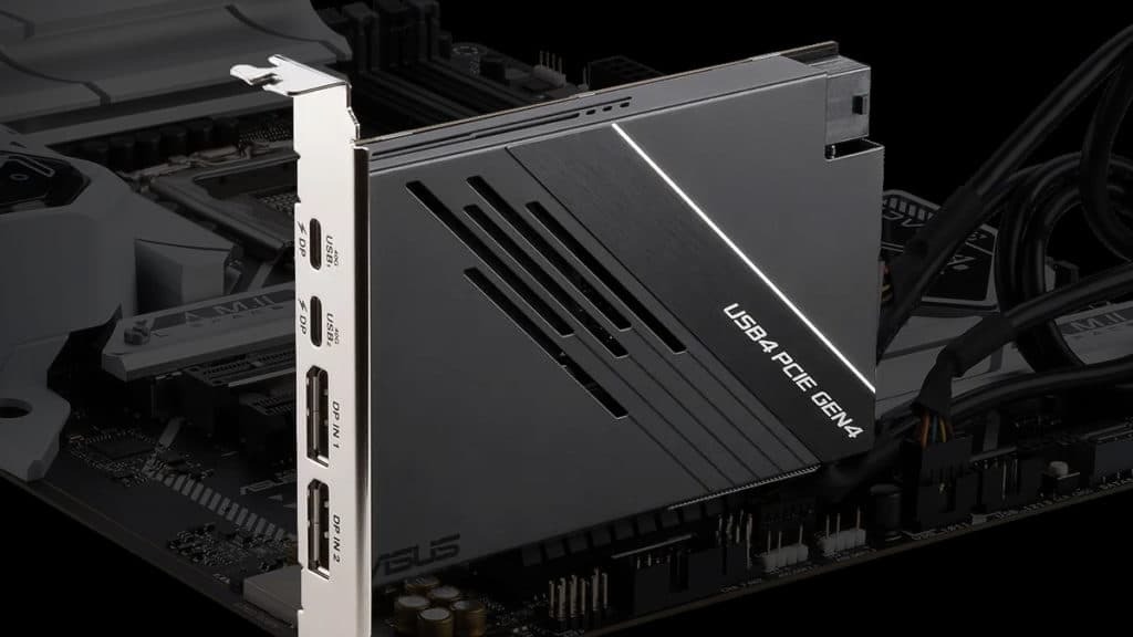 ASUS giới thiệu Card USB4 PCIe Gen4 với 2 cổng USB Type-C (40 Gbps) và 2x DisplayPort (1.4)