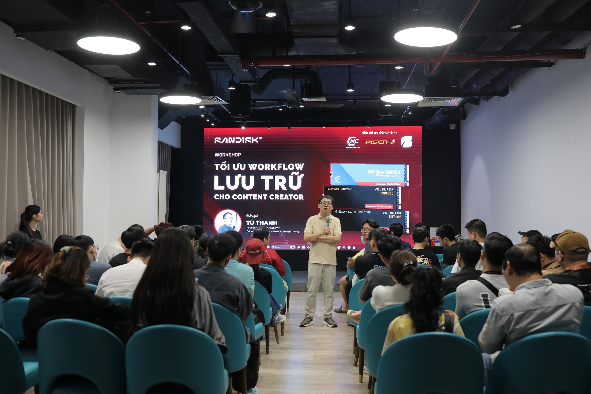 NGUYỄN CÔNG ĐỒNG HÀNH CÙNG WORKSHOP SANDISK x TÚ THANH:  TỐI ƯU WORKFLOW LƯU TRỮ CHO CONTENT CREATOR