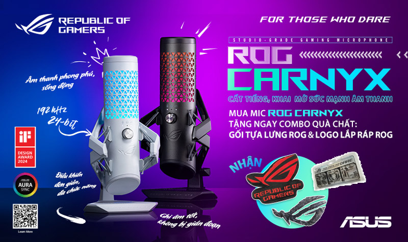 ROG CARNYX Cất tiếng, khai mở sức mạnh âm thanh