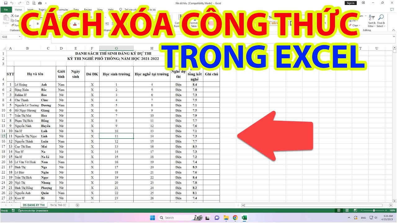 Cách xóa tất cả công thức trong Excel đơn giản, nhanh chóng