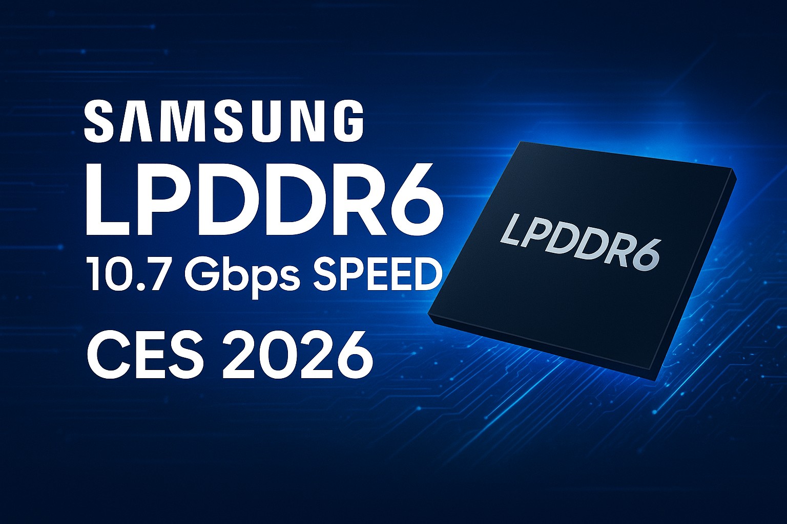 Samsung xác nhận ra mắt RAM LPDDR6 tốc độ 10.7 Gbps tại CES 2026