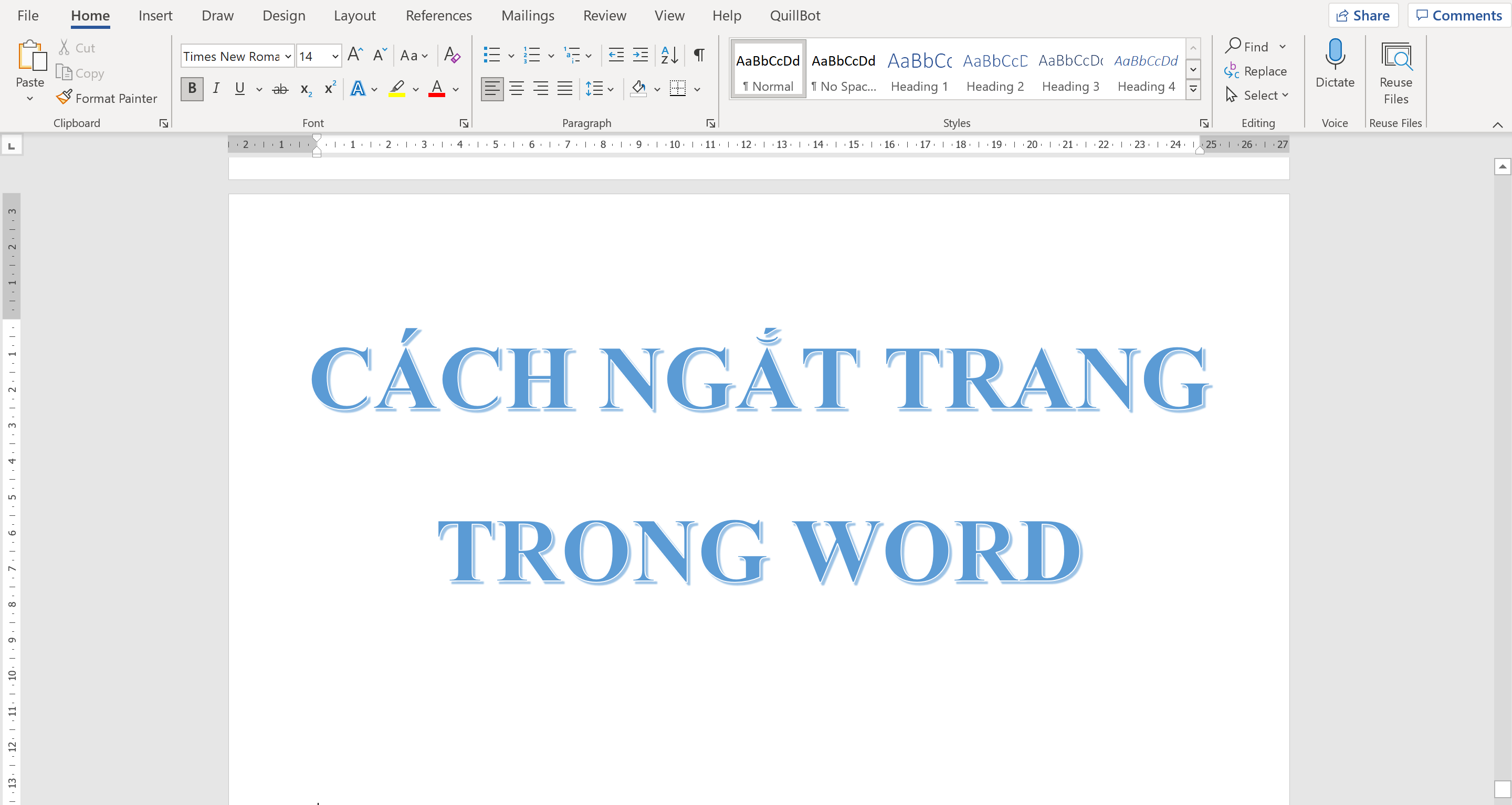 Hướng dẫn cách ngắt trang trong Word nhanh nhất