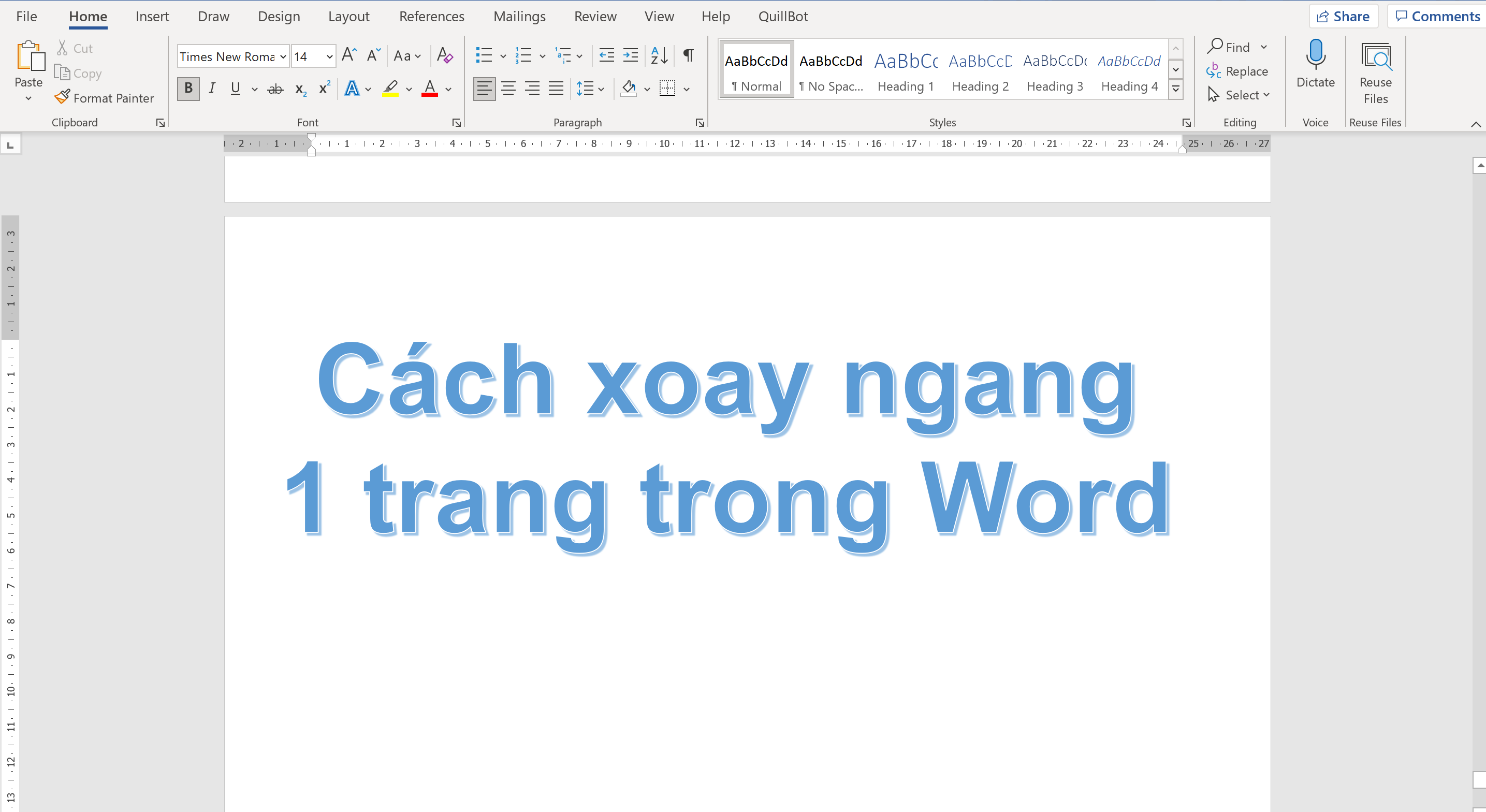 Hướng dẫn cách xoay ngang 1 trang bất kỳ trong Word