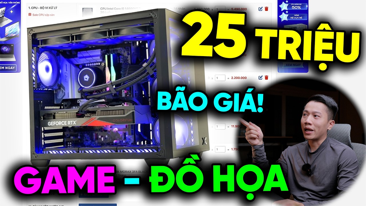Tôi cố tối ưu cấu hình PC 25 TRIỆU - GAME ngon - Làm việc ỔN