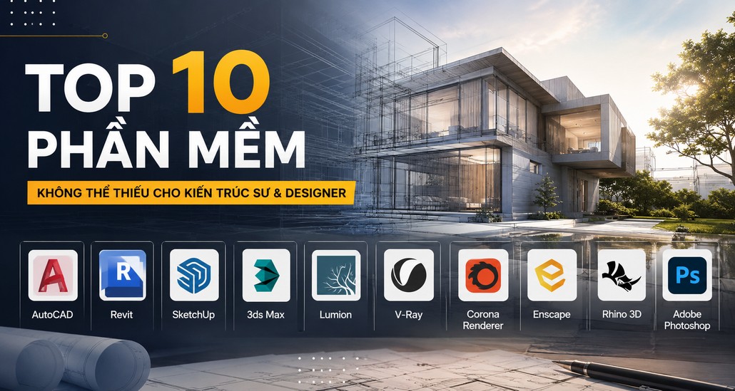 Top 10 Phần Mềm Đồ Họa Kiến Trúc & Xây Dựng Chuyên Nghiệp 