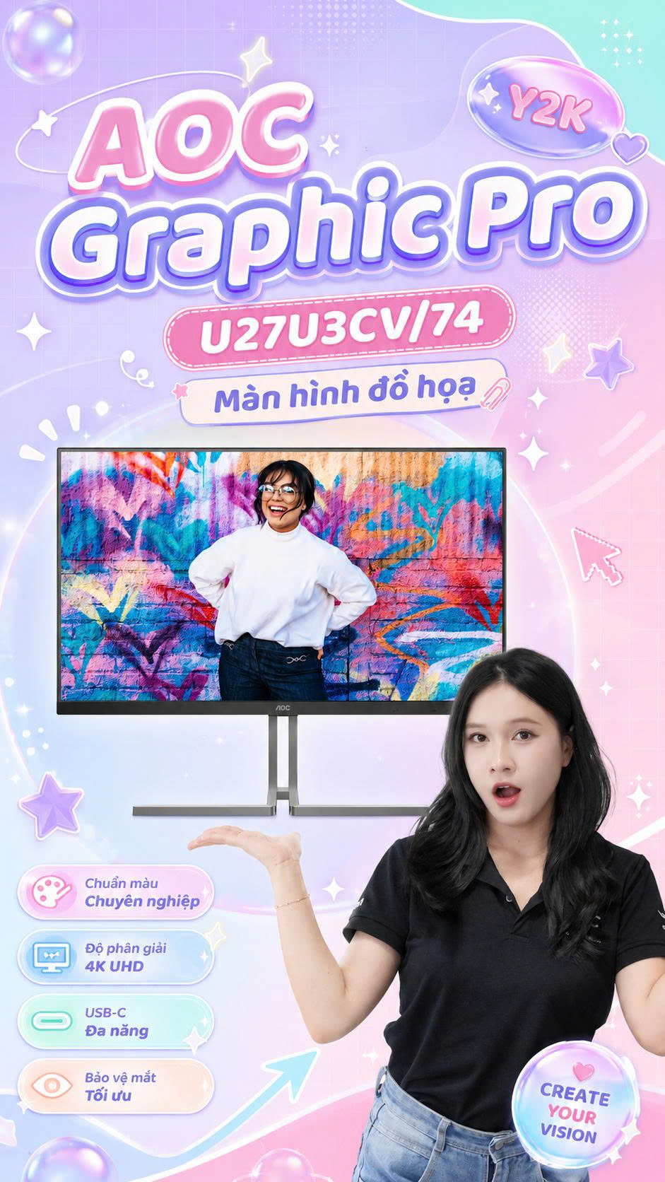 Màn hình AOC Graphic Pro cực xịn, giá tốt cho anh em thiết kế