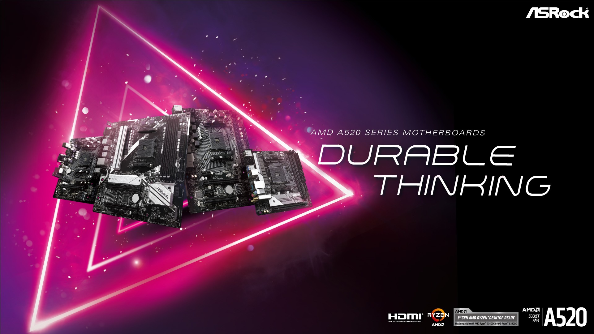 ASRock công bố dòng bo mạch chủ AMD A520 với các tính năng thời thượng nhằm hỗ trợ các vi xử lý AMD Ryzen mới nhất