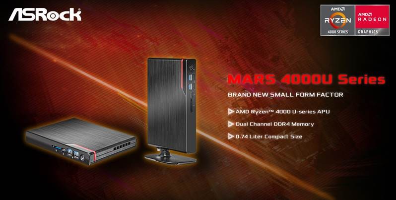 ASRock công bố dòng máy tính AMD Mini PC mỏng nhất thế giới - Mars 4000U Series Mini PC