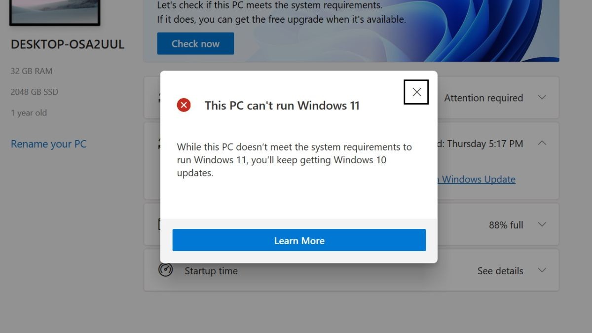 Cách fix lỗi PC không đủ phần cứng tối thiểu cài windows 11 mà bạn không nên bỏ qua